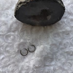 Vintage sterling silver hoop earrings
